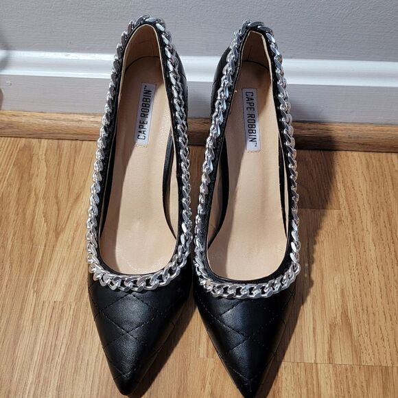 Cape Robin Shoes - Cape Robin Chain Pointed Stiletto 8.5